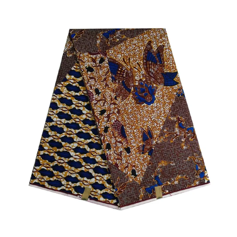 

2019 african wax prints fabric wax batik dutch block batik new design soft and breathable V-L