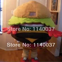 Маскот костюм-талисман гамбургер изготовленный на заказ Необычные платья для косплея мультяшный маскот карнавальный костюм праздничный костюм 5