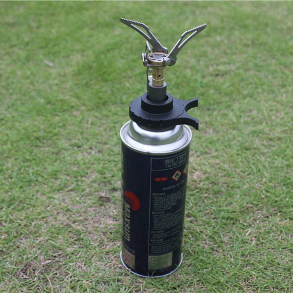Outdoor Camping Gas Stove Burner Tank Adapter Connector for Long Gas Tank