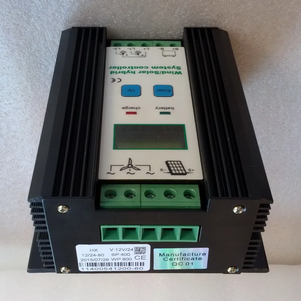 

Wind Solar Hybrid Charge Controller 12V 24V for 800W 600W 400W wind turbine generator & 400W 300W 150W solar panel controller