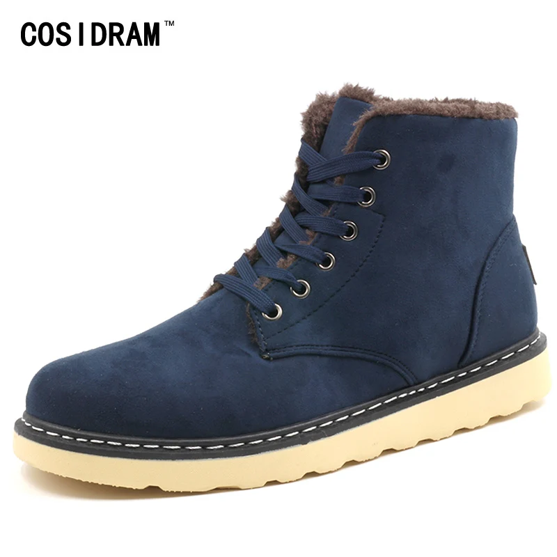 COSIDRAM Plush Warm Ankle Snow Boots With Fur New ...