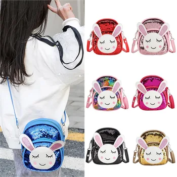 

Girls simple fashion sequins student bag backpack new elegant luxury multi-function square backpack party solid color Y415