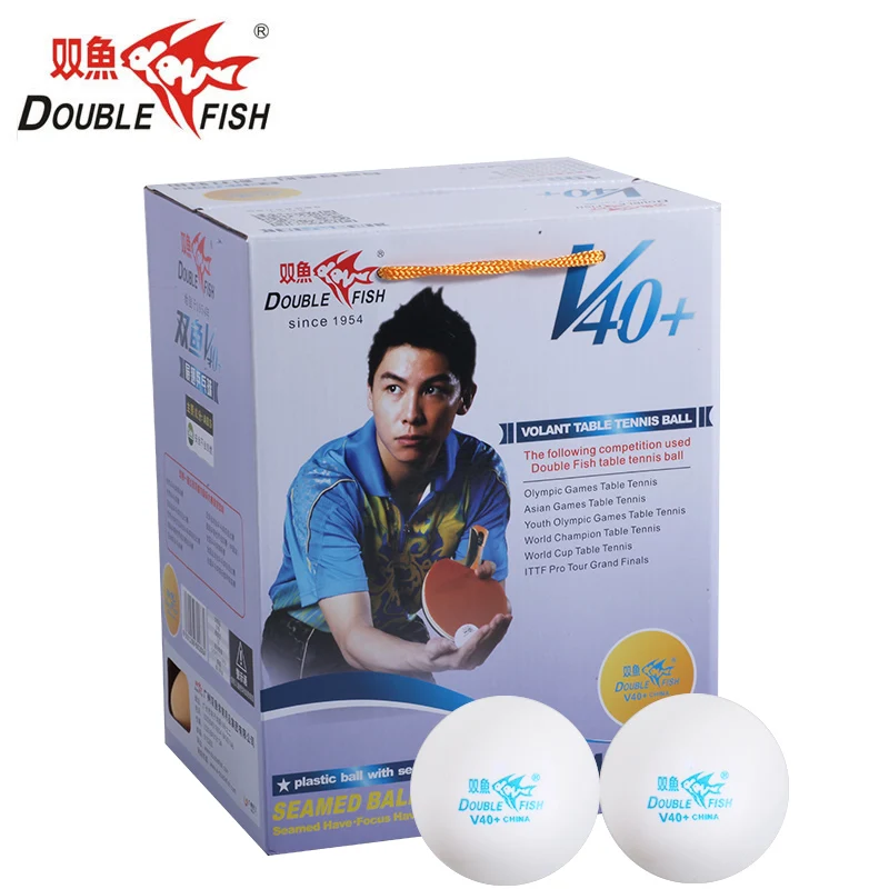 

Genuine 100balls DOUBLE FISH Volant V40+ No Star Table Tennis Balls ABS polymer Ping pong Ball Approve by ITTF Ball
