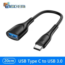 Адаптер Tiegem USB C OTG кабель type C к USB 3,0 USB 2,0 Thunderbolt 3 OTG type-C адаптер для samsung Xiaomi MacBook USBC OTG