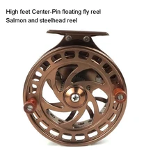 Aventik CNC обработанная режущий центровый-штырь плавающая Рыболовная катушка для ловли нахлыстом с высокими ногами лососевая стальная головка плавающая Летающая катушка супер светильник Новинка