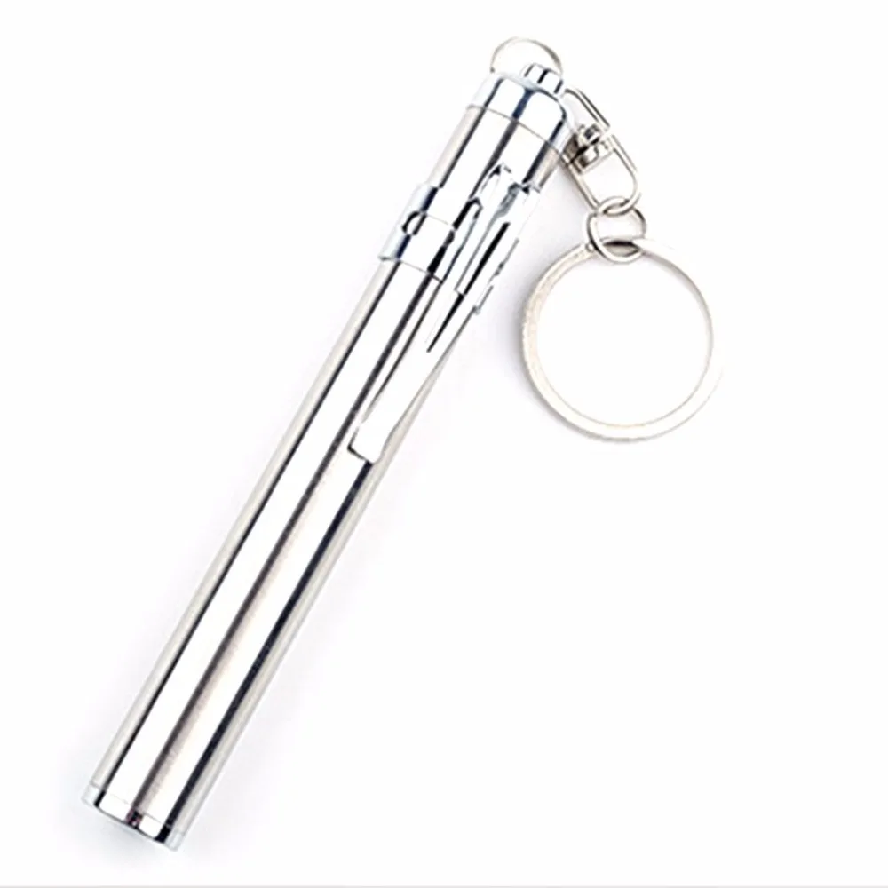 

Portable Mini LED Flashlight Battery Powered Super Bright Torch Light Pen Lightweight Medical Flashlight with Key Ring