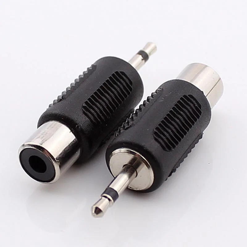100pcs Jack 2 5mm Turn RCA Connector 2 5 Mono Turn Lotus Female Audio Cable Adapter 2 5 Hole to RCA Headphone Plug