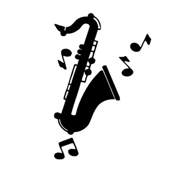 

11CM*16.6CM Interesting Saxophone Music Symbol Vinyl Decal Car Sticker S9-0848