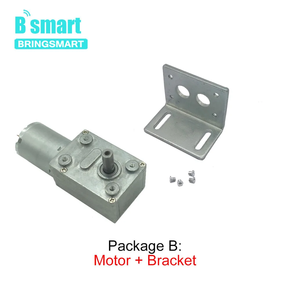 Bringsmart DC 12 В 24 в 3-210 об/мин турбо редукторный червячный двигатель 12 в коробка передач мотор 6 в высокий крутящий момент редуктор 370 электродвигатель 18 в JGY370