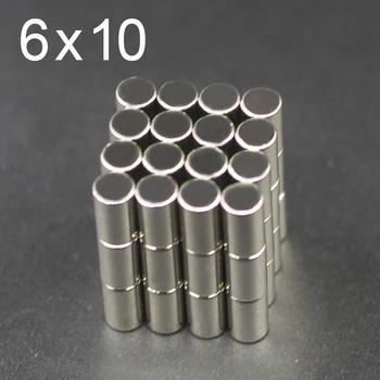 

20/50/100/200Pcs 6x10 Neodymium Magnet N35 NdFeB Small Round Super Powerful Strong Permanent Magnetic imanes Disc 6x10