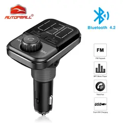 BT72 Беспроводной Bluetooth Автомобильный fm-трансмиттер AUTOPMALL Dual USB адаптер радио fm-модулятор TF карты MP3 плеер рук-свободный