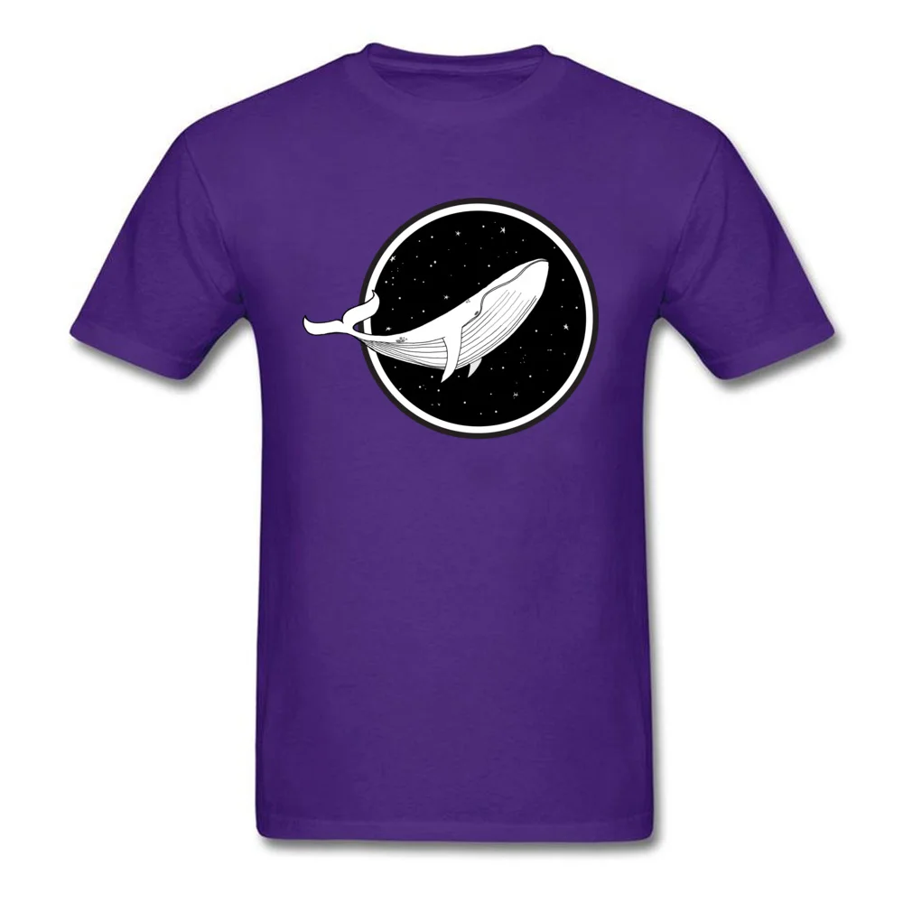 Printed T-Shirt 2018 Round Collar Space Aquarium 100% Cotton Men Tops Shirt Gift Short Sleeve Sweatshirts Top Quality Space Aquarium purple