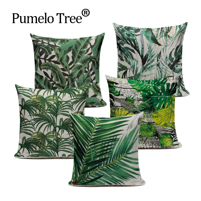 

Tropic Tree Cushion Cover Cotton Linen Throw Pillow Cover Cushion Case Sofa Bed Decorative Pillows 45Cmx45Cm Square Home