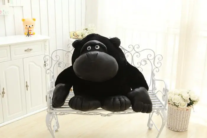 Огромный черные плюшевые орангутанги игрушка большой жирный Творческий орангутанги кукла около 80 см