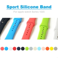 Sport Silicone Band for apple watch Series 3 / 2 Replaceable Bracelet Strap for iWatch 42mm 38mm 40mm 44mm Watchband Watchstrap