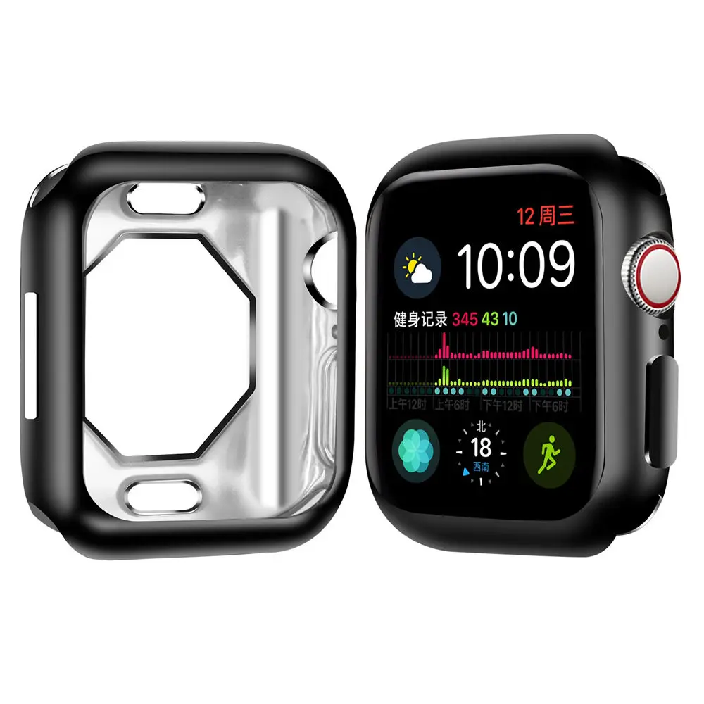 Мягкий чехол из ТПУ восьмиугольный защитный с вырезами для Apple Watch серии SE/6/5/4