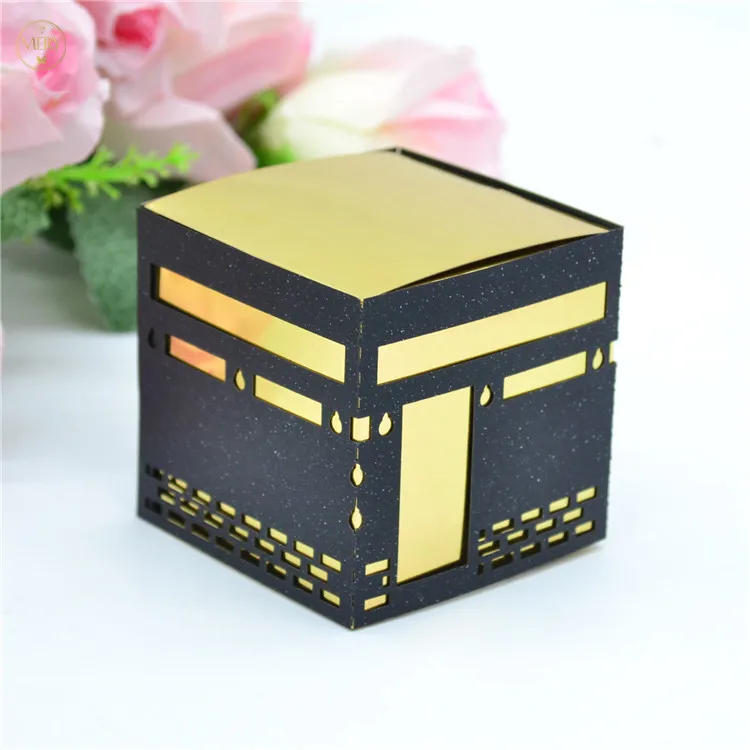 Islamic kaaba модель Лазерная огранка золота Черный hajj mubarak подарочная коробка