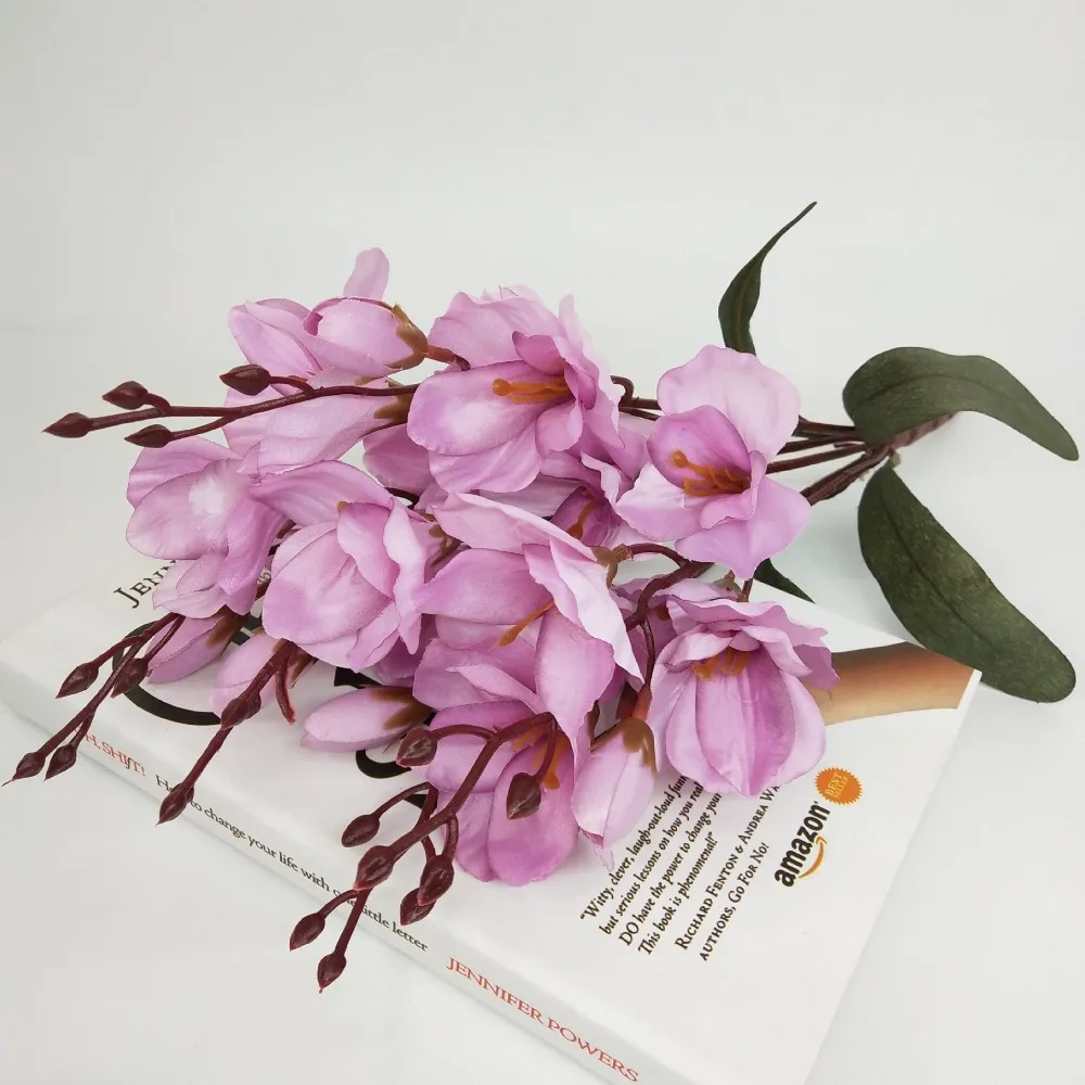 Simulation Silk Magnolia Orchid Flower Artificial Flowers For Home Party Wedding Bouquet Simple Style Big Size Orchid JH76 (6)