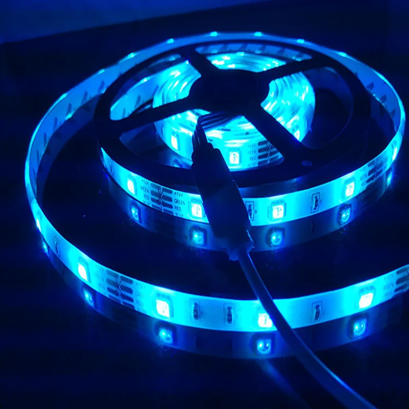 Водонепроницаемая светодиодная ленсветильник rgb 5050 smd 5 м 10 IP65 гибкая лента 12 В