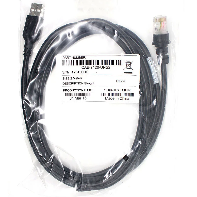 2 м прямой USB Dada Usb кабель для Honeywell Metrologic MS9540 MS9520 MS7120 MS5145 MS9535 сканер штрих кода|scanner