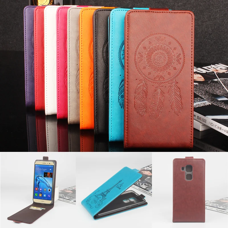 

Fashion Embossed Flip Leather Cover Case for Huawei Nova Plus / G9 Plus / Maimang 5 Vertical Back Cover Magnetic Phone Case