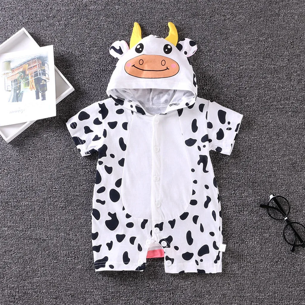 

Summer New Style Short Sleeved Girls Dress Baby Romper Cotton Newborn Body Suit Baby Pajama Boys Animal Rompers baby onesie