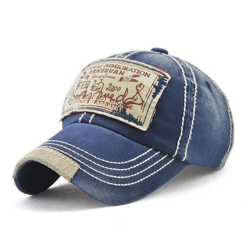 Ретро печать горячей Snapback Шапки джинсовая бейсболка хлопок Casquette Кости Gorras Hat для мужчин и женщин регулируемый размер