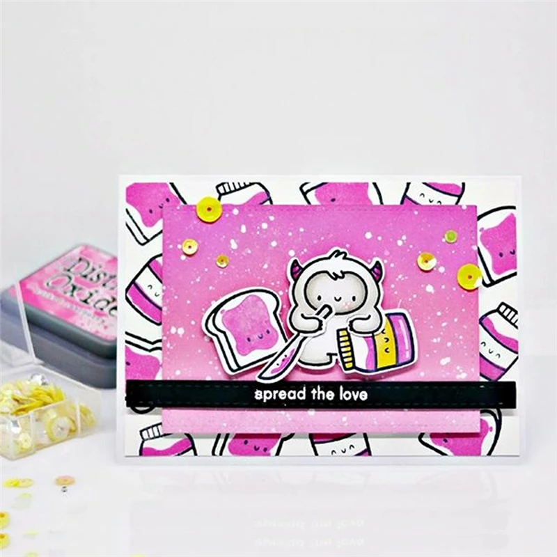 DiyArts штампы и для резки металла Love Bread кухонные Скрапбукинг 4 шт. изготовления карт