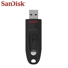 SanDisk Ultra USB 3,0 Флешка 16 ГБ 32 ГБ 64 Гб карта памяти 100 МБ/с./с флеш-накопитель 128 ГБ 256 ГБ U накопитель для ПК