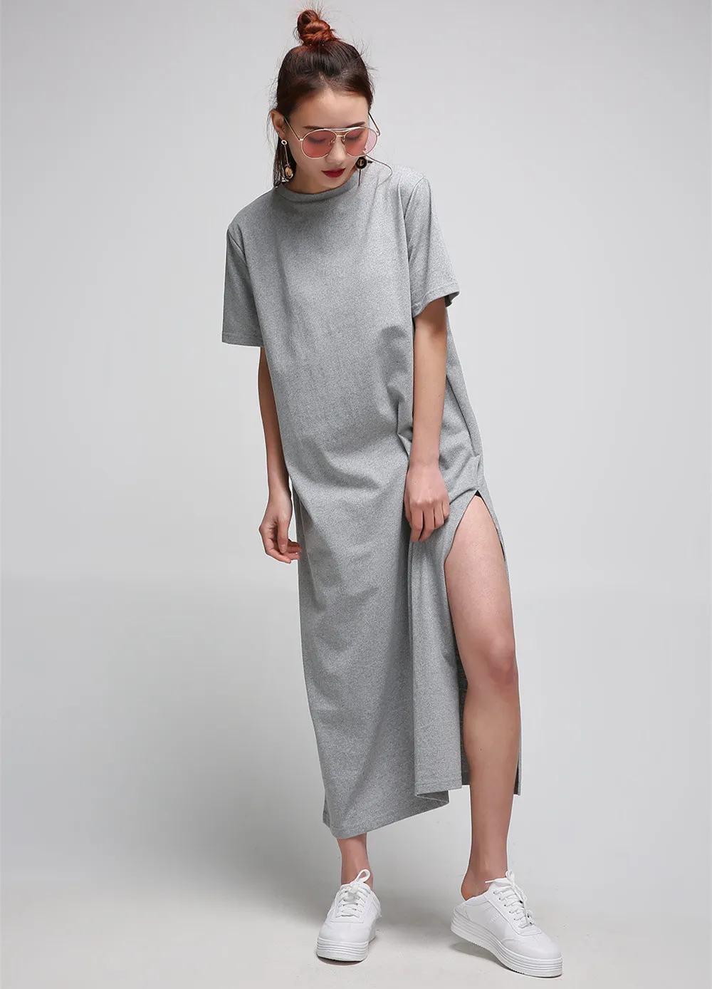 extra long t shirt dress