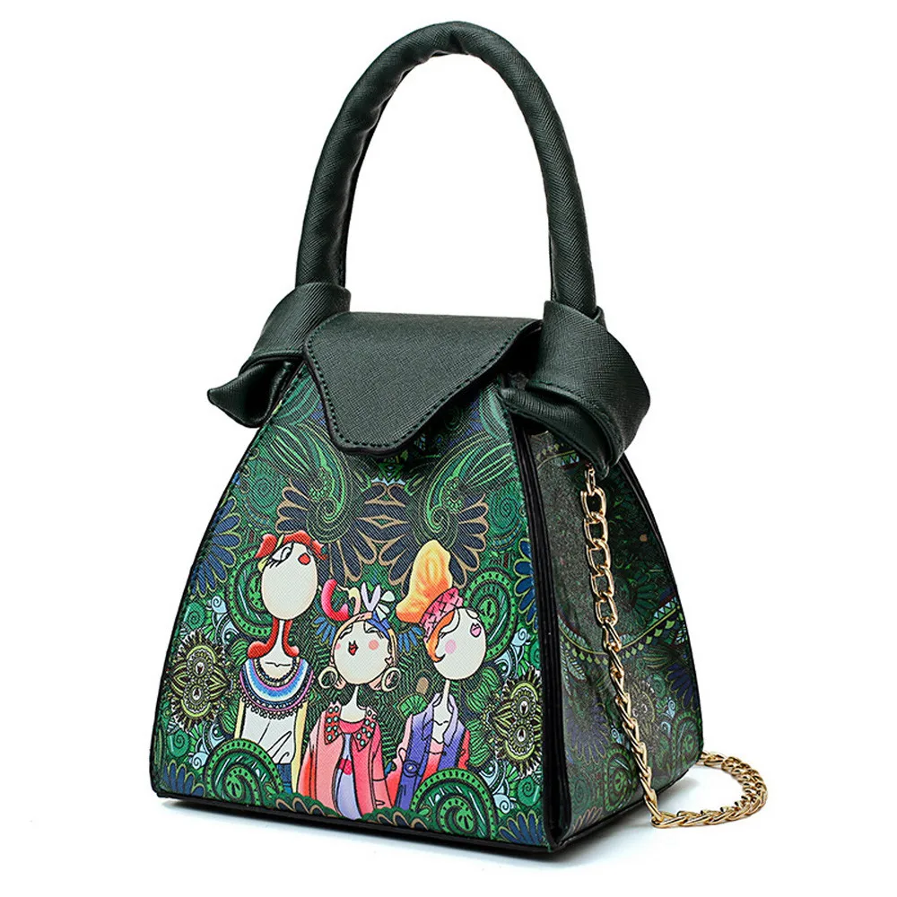 Stampa Delle 2018sep29 Verde Del Spalla Tracolla Singolo A Sacchetto Modello Trapezoidale Foresta Borsa Di Donne Ragazze Della 8fBfq