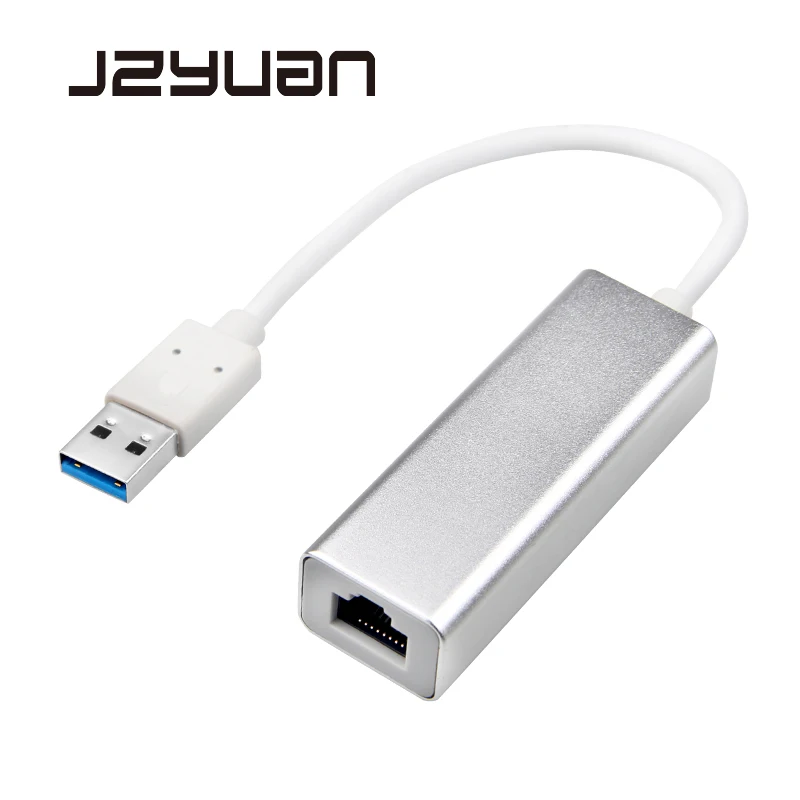 

JZYuan USB 3.0 Gigabit Ethernet Extension Adapter USB to RJ45 Lan Network Card for Windows 10 8 7 XP Mac OS laptop PC Computer
