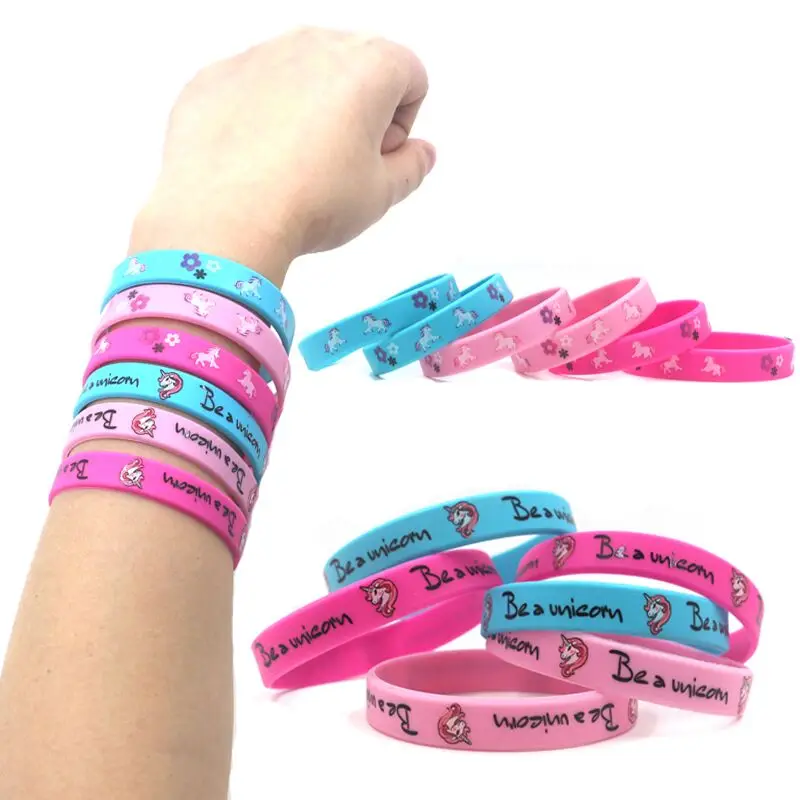 

6pcs Unicorn Party Favors for Kids Birthday Unicornio Bracelets Baby Shower Souvenir Personalized Gifts Wedding Favors and Gifts
