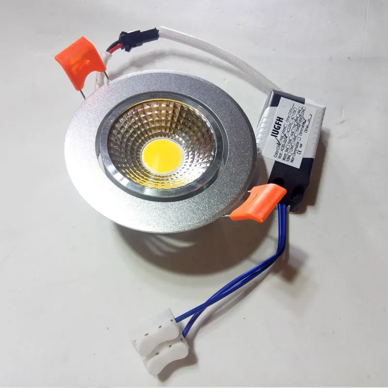 

Silver COB LED Downlight 220V 110V LED spot it Inbouw Spot LED Ceiling downlight Dimmable 5W 10W 15w 5 10 15 Watt AC 220V Light