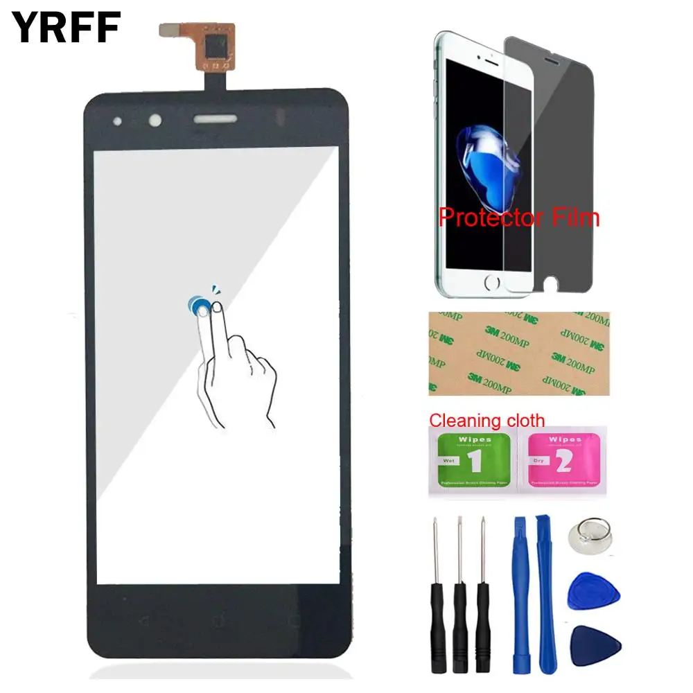 

4.5'' Mobile Phone Touch Front Glass For BQ Aquaris M4.5 M 4.5 Touch Screen Digitizer Panel Glass Sensor Protector Film Adhesive