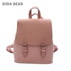 DIDABEAR Leather Small Backpack Women Backpacks Female School Bags for Girls Fashion Travel Bag Black Pink Brand ► Photo 2/6