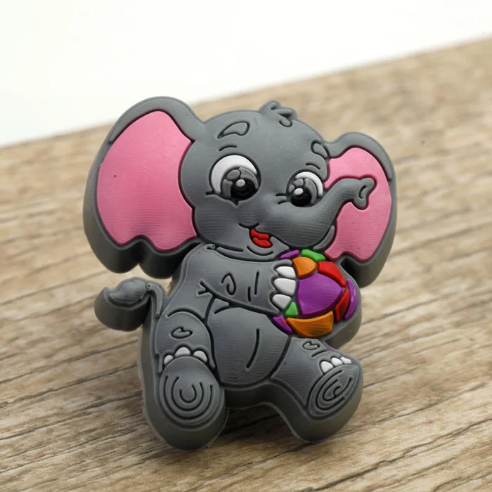 1 шт. Мультяшные ручки для шкафов комоды мягкие ручки для ящиков для детской комнаты детская мебель Декор дверная ручка - Цвет: Elephant