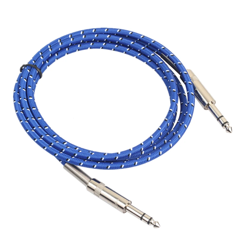 Rankman 6.35mm to 6.35mm Jack Male to Male AUX Cable Audio Line for Mixer Amplifier Mic Guitar
