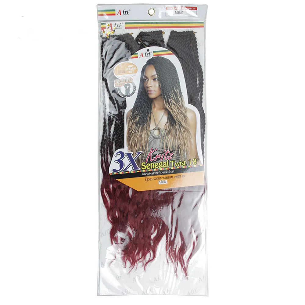CROCHET loop pretwisted 3X senegal twist 18inch  (52)