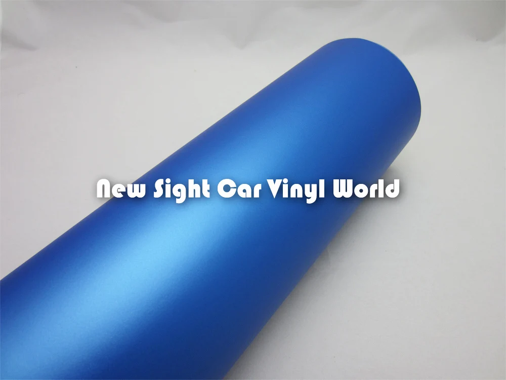 Высокое качество, матовая, жемчужно-синяя виниловая пленка для автомобиля, не пропускающая воздух, рулон для автомобильных наклеек, Размер: 1,52*30 м/рулон