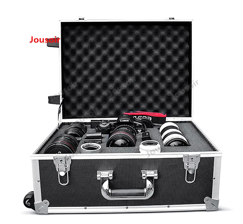 Алюминиевая рама, цифровые камеры, чемодан на колесиках, фотографическое оборудование, Профессиональная зеркальная камера, коробка, багажные сумки CD40 T03