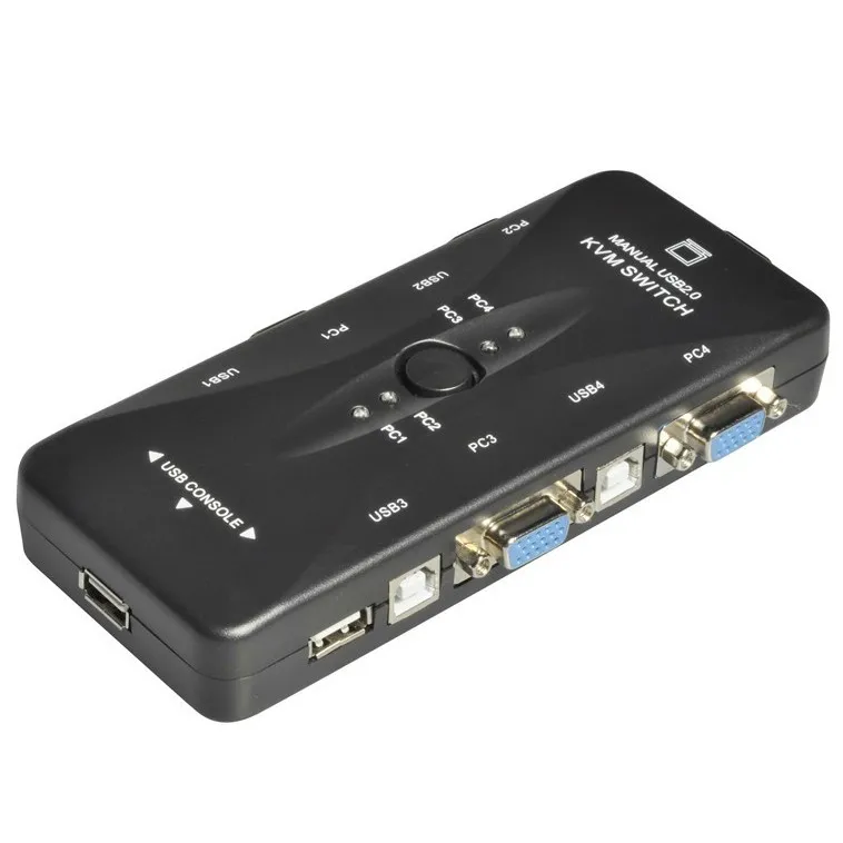 FJ 4UK 4 manual USB KVM switch 4 host 1 display 1 key
