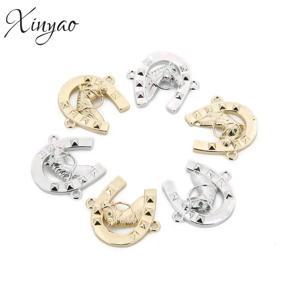 

XINYAO 2pcs 18*20mm Lucky Horseshoe Charm Pendants For DIY Necklace Bracelet Handmade Craft Gifts Making Jewelry Findings