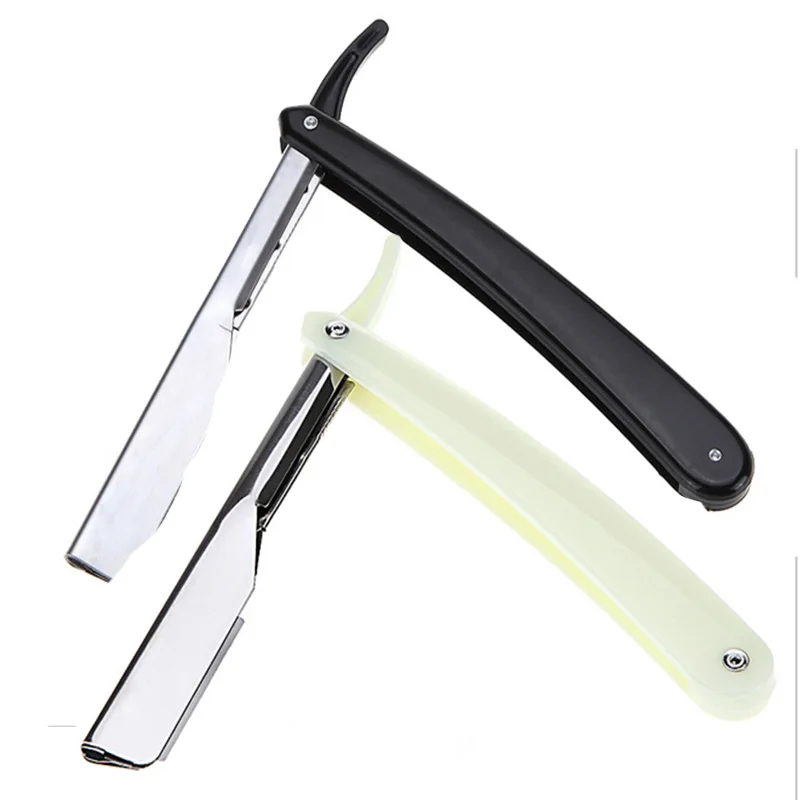 

Shaving Knife Silver Manual Straight Barber Edge Stainless Steel Razor Beard Face Hair Remover Folding Fold Razor Tools Male