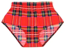 X-082 Fashion Tartan Red print shorts High Waist shorts sexy Bottoms S M L XL plus size Free Shipping