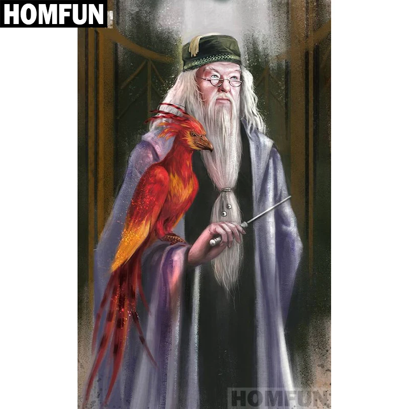 

HOMFUN Full Square/Round Drill 5D DIY Diamond Painting "Magic old man" Embroidery Cross Stitch 5D Home Decor Gift A01424