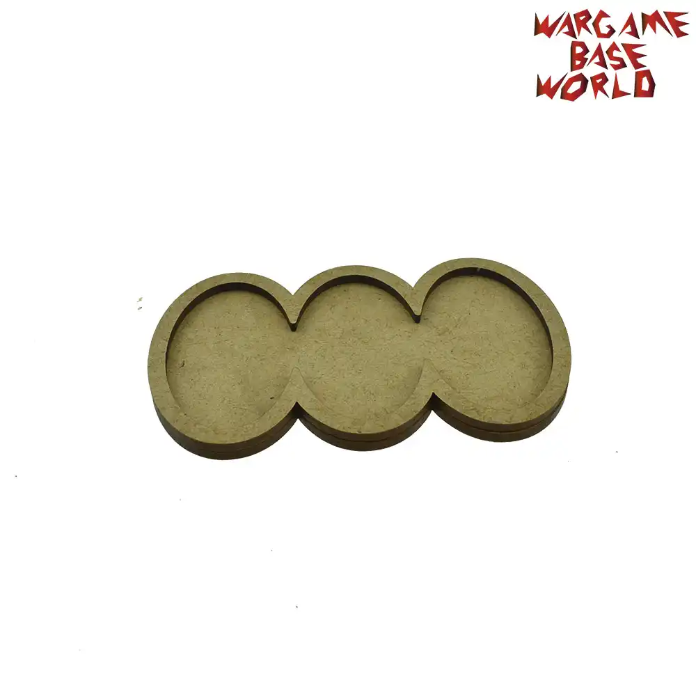Pack Of 7 2mm MDF Laser Cut Oval Bases 75mm x 42mm