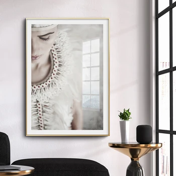 

Nordic Fashion Abstract Figuars women Canvas Painting Prints Posters Black White Pictures for Living Room Morden Home Decor