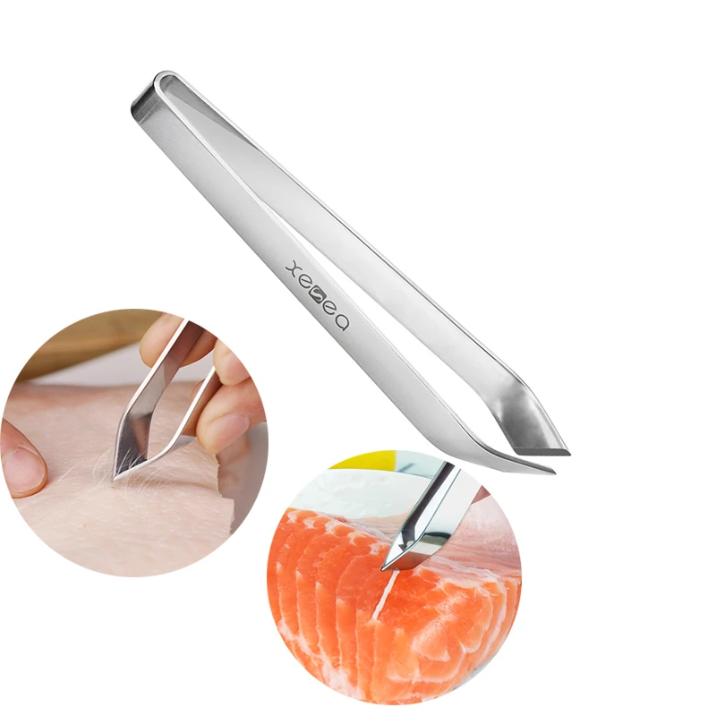 1Pcs Kitchen Stainless Steel Fish Bone Tweezers Remover Pincer Puller Pliers 1Pcs Kitchen Stainless Steel Fish Bone Tweezers Remover Pincer Puller Pliers