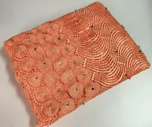 Item No.AKG31,Free shipping guipure cord lace fabric with Beads,high quality nigerian wedding print water soluble lace